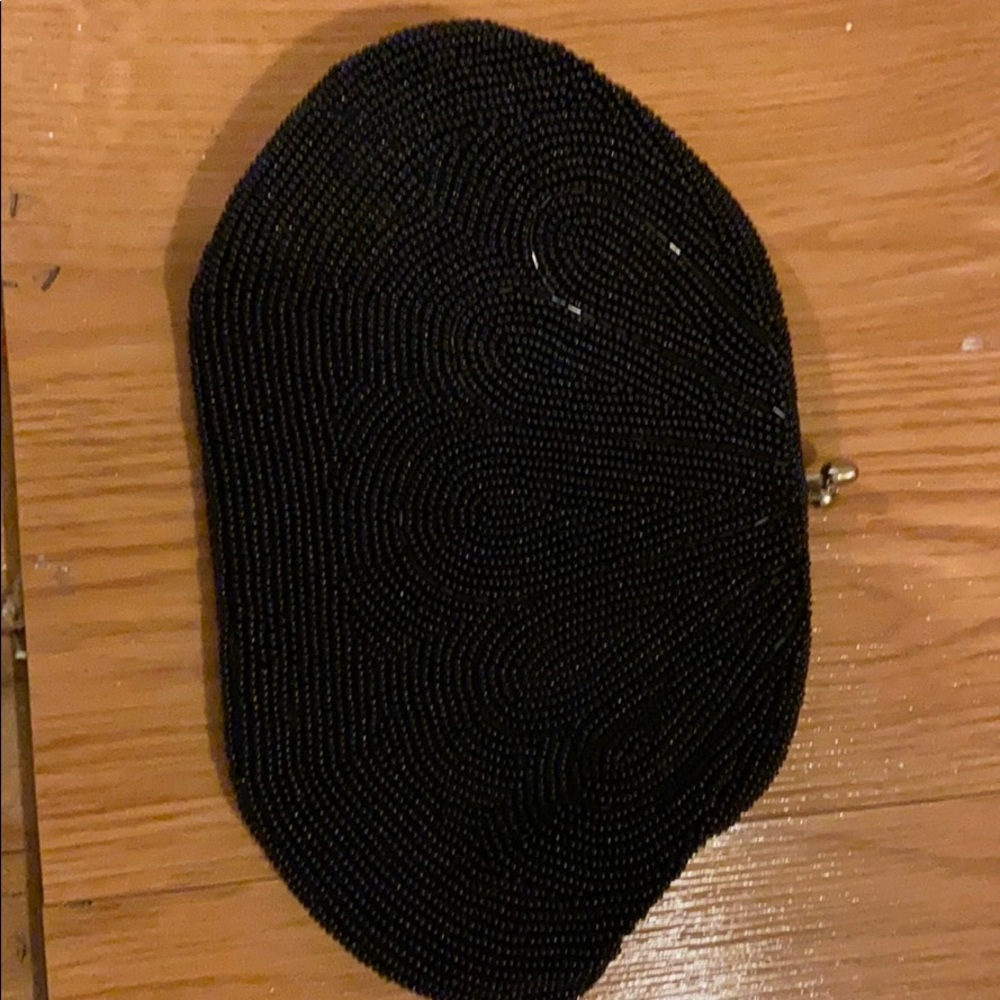 3/$15 Vintage small  Beaded black evening bag